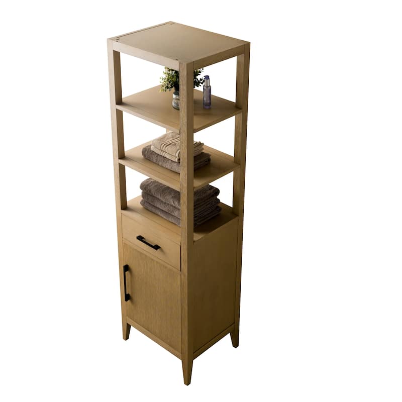 Vanity Art 72" Tall Tower Bathroom Linen Cabinet with Soft Close Door and Drawer