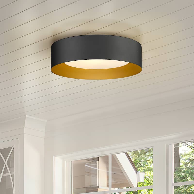 11 Inch/14 Inch / 20 Inch LED Flush Mount Ceiling Light with Frosted Glass Shade