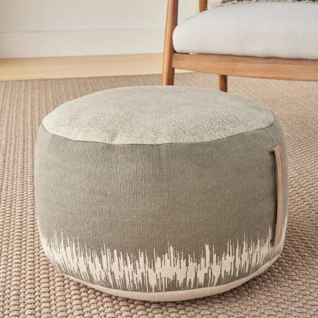 Mina Victory Ombre Boho Stonewash Ombre Indoor Pouf (20 -Inch x 20 -Inch)