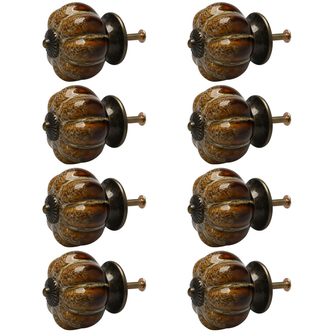 Shop 8pcs Ceramic Knobs Vintage Knob Drawer Pumpkin Shaped Pull