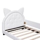 preview thumbnail 19 of 22, Teddy Fleece Twin Size Upholstered Daybed w/ Ears Shaped Headboard
