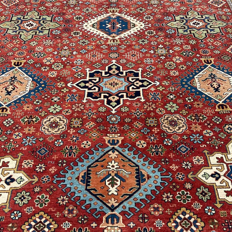 HERAT ORIENTAL Hand-knotted Indo 9' x 12' Karaja Wool Rug - 9' x 12'