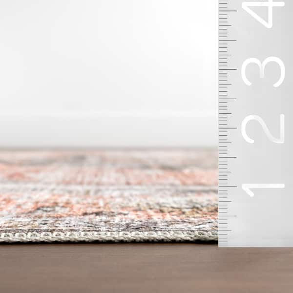 dimension image slide 0 of 2, Nuloom Sia SplashGuard Vintage Southwestern Machine Washable Area Rug