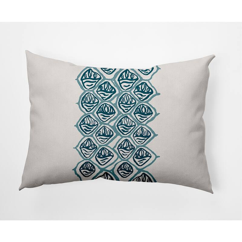 Reverse Stack Outdoor Pillow - Blue - 14" x 20"