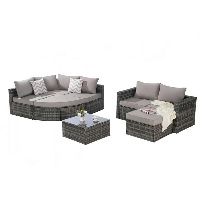 Outdoor Patio Sofa Set for Poolside Relaxation and Entertainment