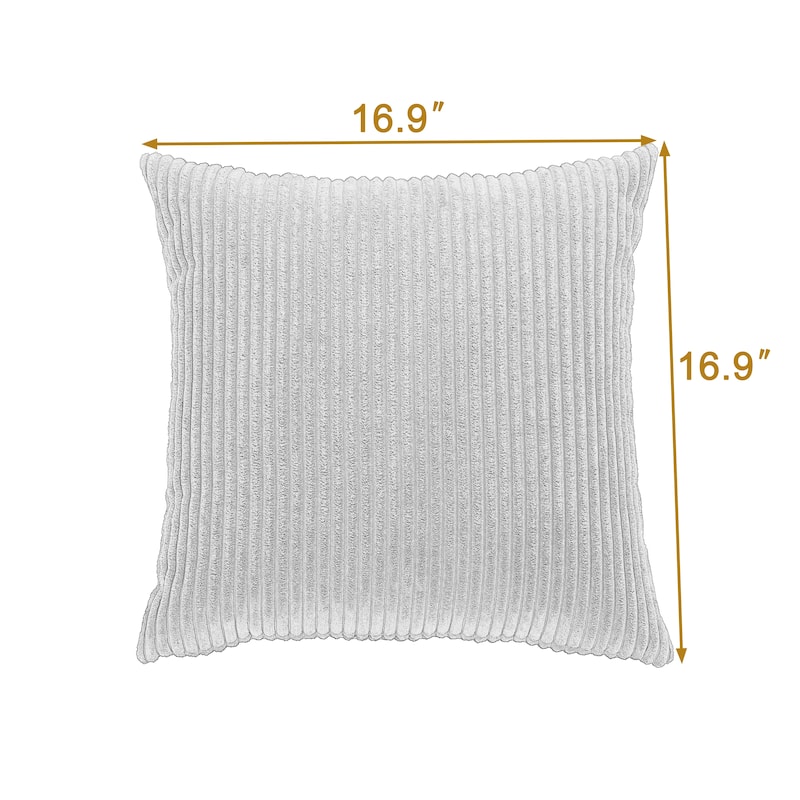 Corduroy Throw Pillow Striped Pillow for Couch Set of 2