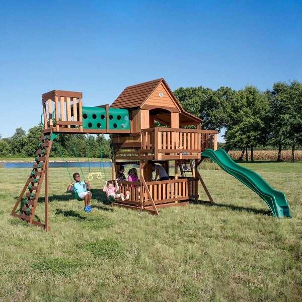 Backyard discovery woodland cedar best sale swing set
