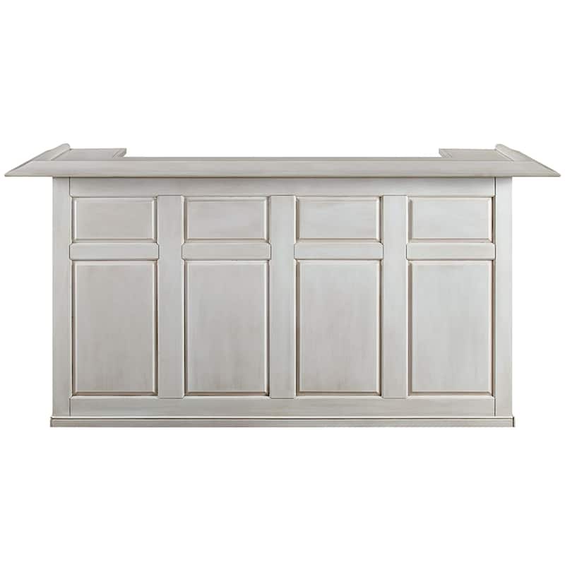 84 Inch Wood Dry Bar - Antique White