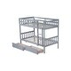 preview thumbnail 17 of 58, 2 in 1 Rubber Wood Bunk Bed with 2 Drawers,Twin Over Twin Kids Bed for Home