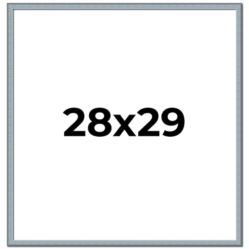 28x29 Frame Rustic Sky Blue Solid Wood Picture Frame | 0.75 Inch