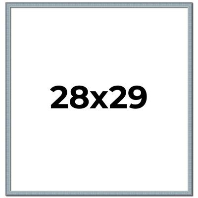 28x29 Frame Rustic Sky Blue Solid Wood Picture Frame | 0.75 Inch