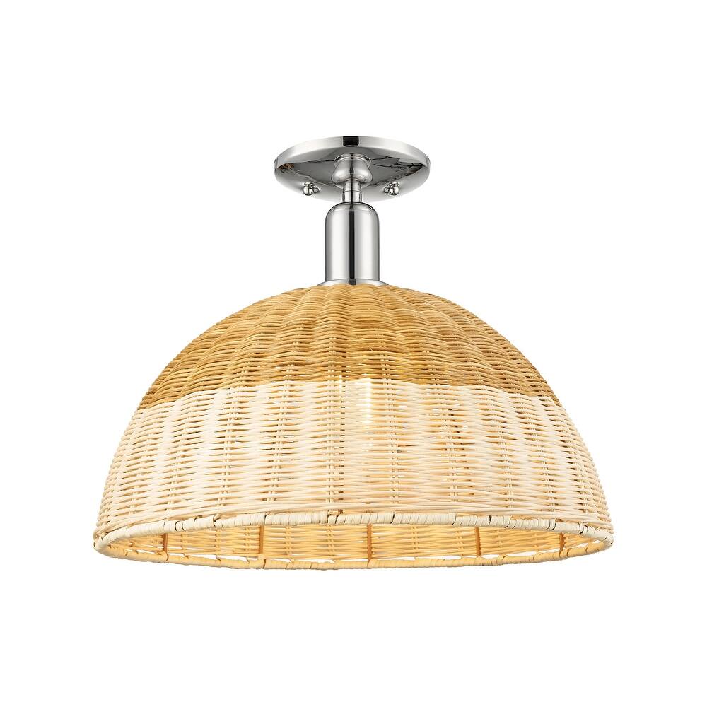 Innovations Lighting 716-1C-11-16 Natural Ballston Dome Semi-Flush