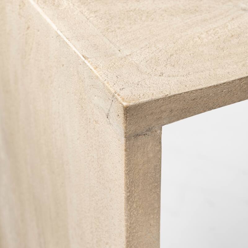 Aida Light Brown Solid Wood Bar Stool