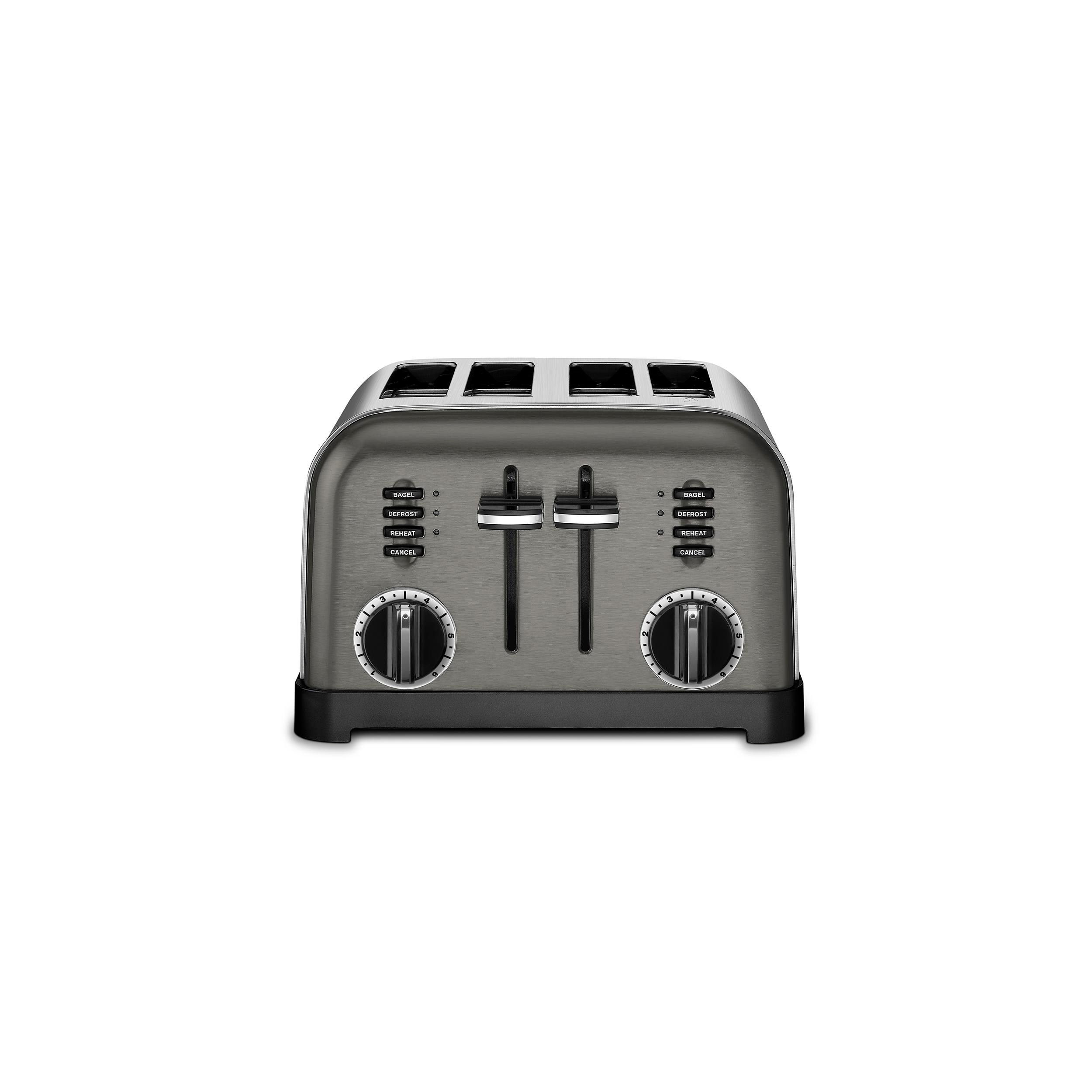 Cuisinart Custom Brushed Stainless Classic Toaster Oven Broiler, Black/Silver