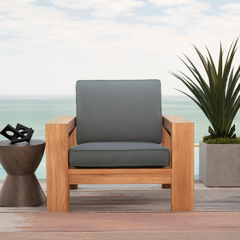 ARDEN Foam Outdoor Double Welted Deep Seat Cushion Set, 24 x 24