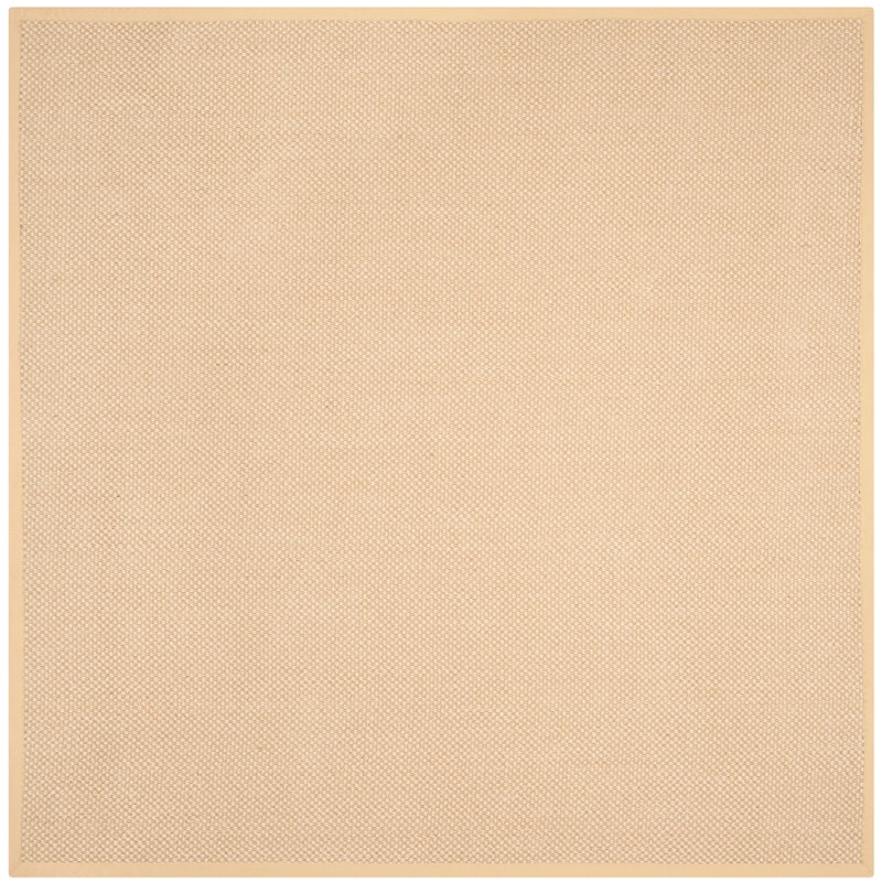 SAFAVIEH Natural Fiber Elmyra Sisal Border Rug - 8' Square - Maize/Wheat