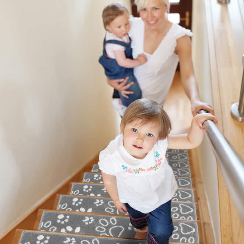 SUSSEXHOME Paw Collection Stair Treads Polypropylene 9"x28"
