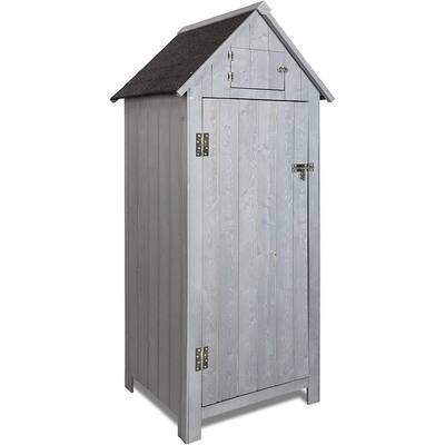 Outdoor Garden Storage Shed, Outside Tool Sheds with Floor, Hooks and Asphalt Waterproof Roof,Sheds & Outdoor Storage