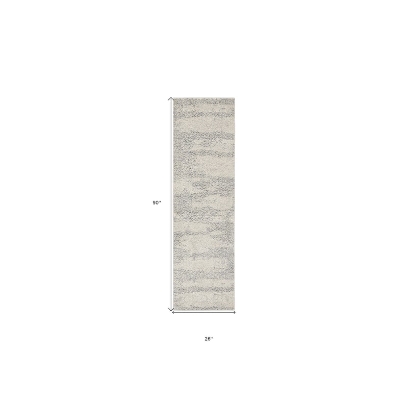 Power Loomed Abstract Modern Durable Area Rug - 90' X '26' X '0.5