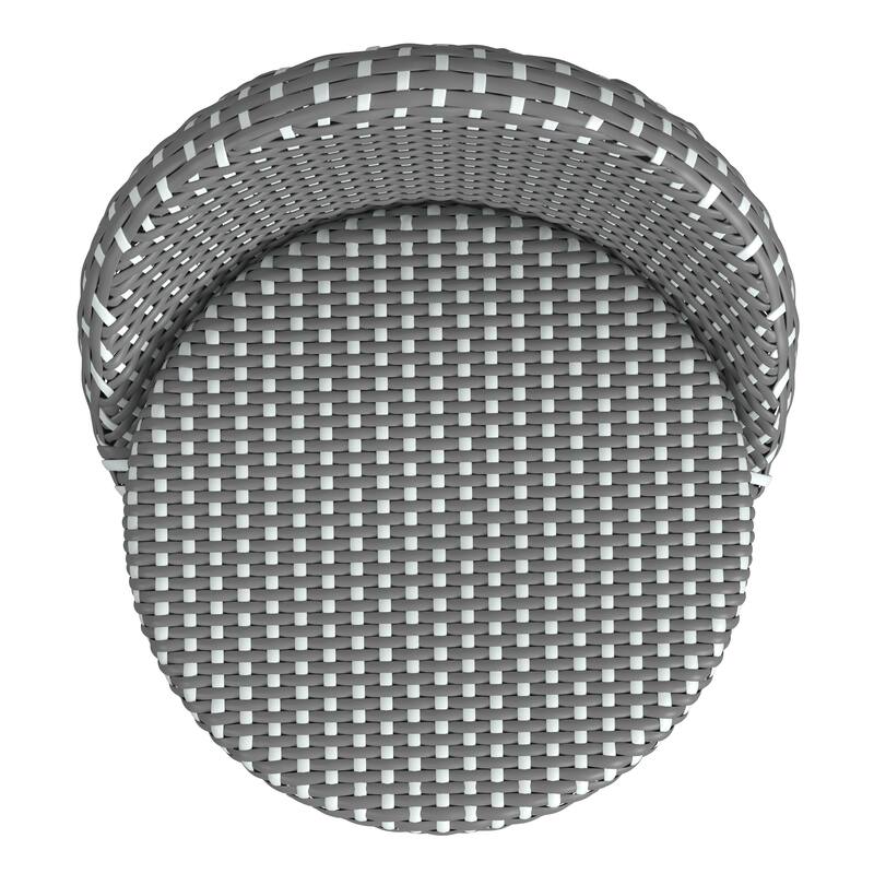 Tobias Outdoor Rattan and Metal Low Back Counter Stool
