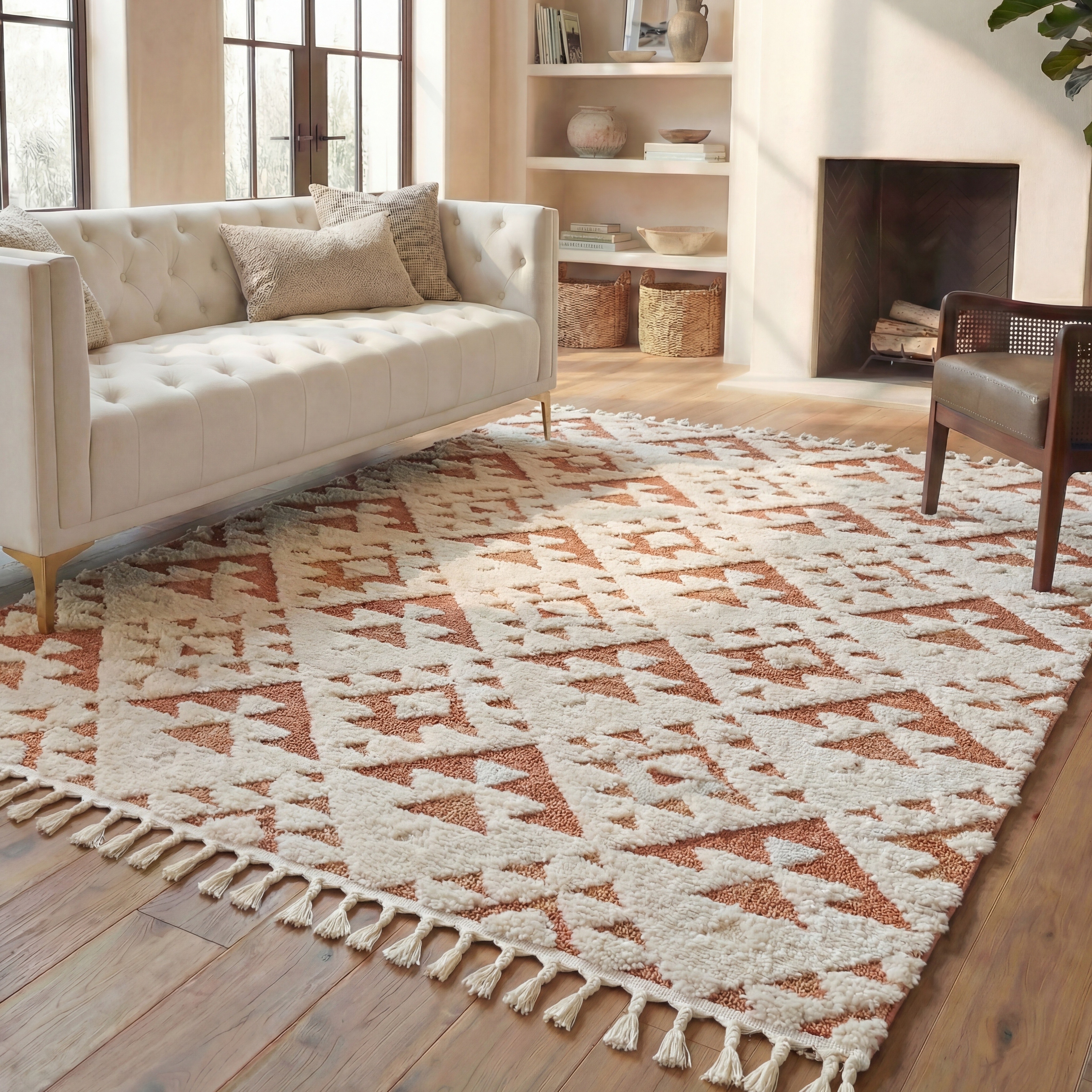 SAFAVIEH Moroccan Tassel Shag Delores 2-inch Thick Rug - On Sale