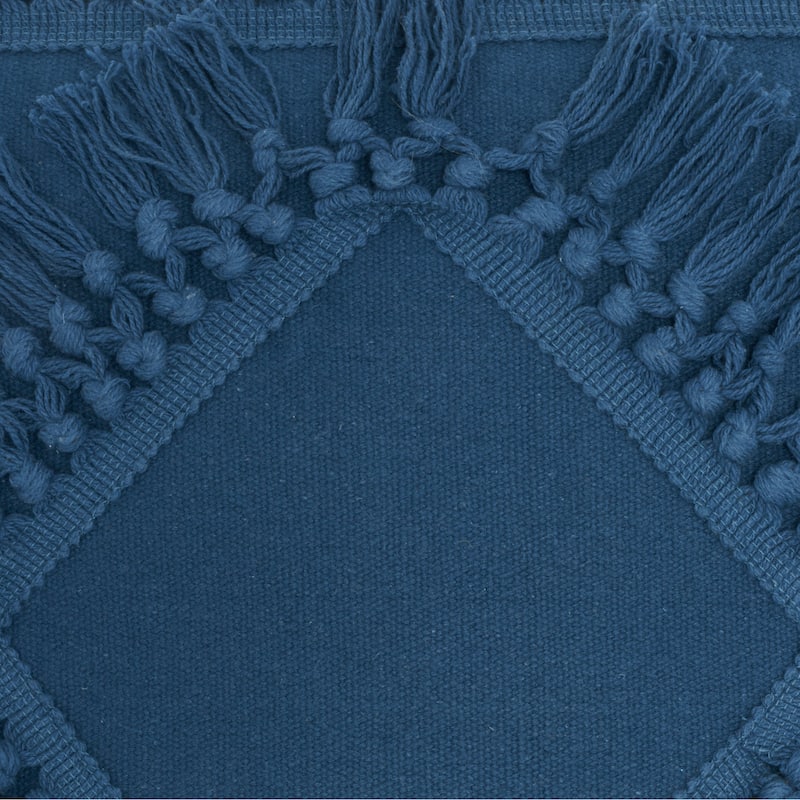 57 Grand by New Concept Washables Boho Diamond Fringe Throw Pillow , ( 18" x 18" )