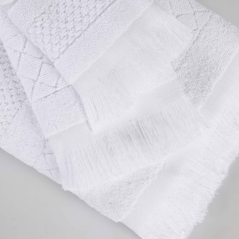 Superior Rolla Cotton Geometric Jacquard Face Towel Washcloth Set of 12