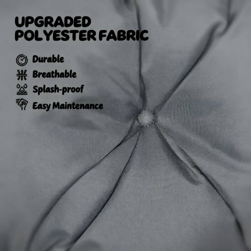 GDFStudio - 3-Seater Tufted Outdoor Cushion for Swing, Bench, Patio Sofa