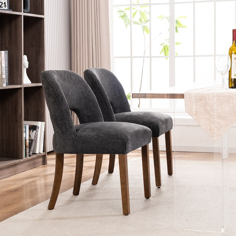 Wooden Dining Chairs Set of 2/4/6,Modern Fabric Upholstered Dining Room Chair Kitchen Chairs