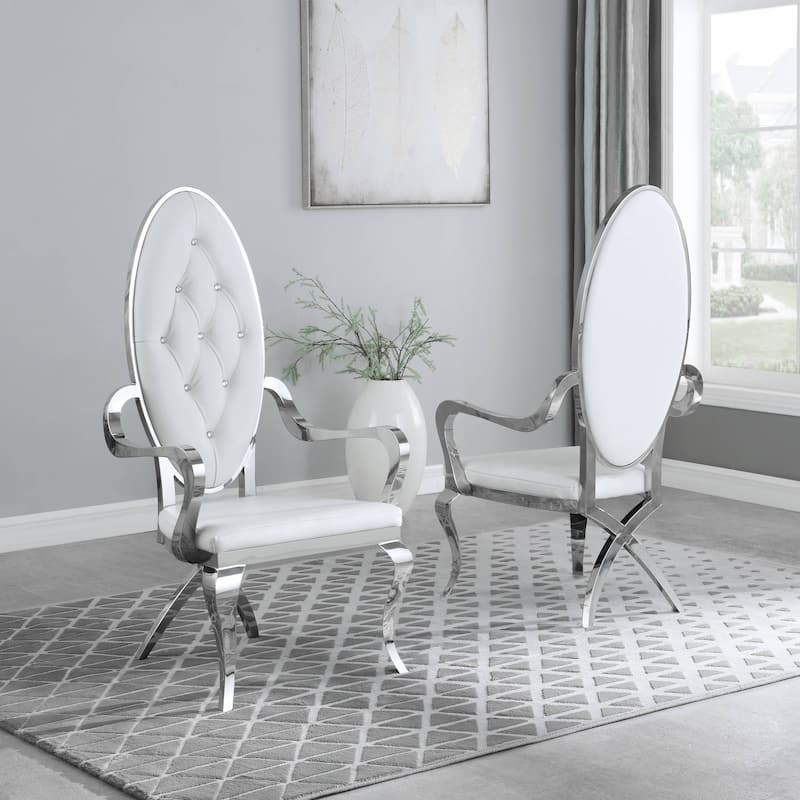 Best Quality Furniture Faux Crystal Arm Chairs