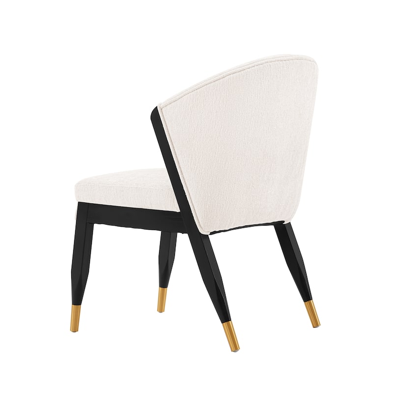 Manhattan Comfort Ola Chenille Wood Dining Chair