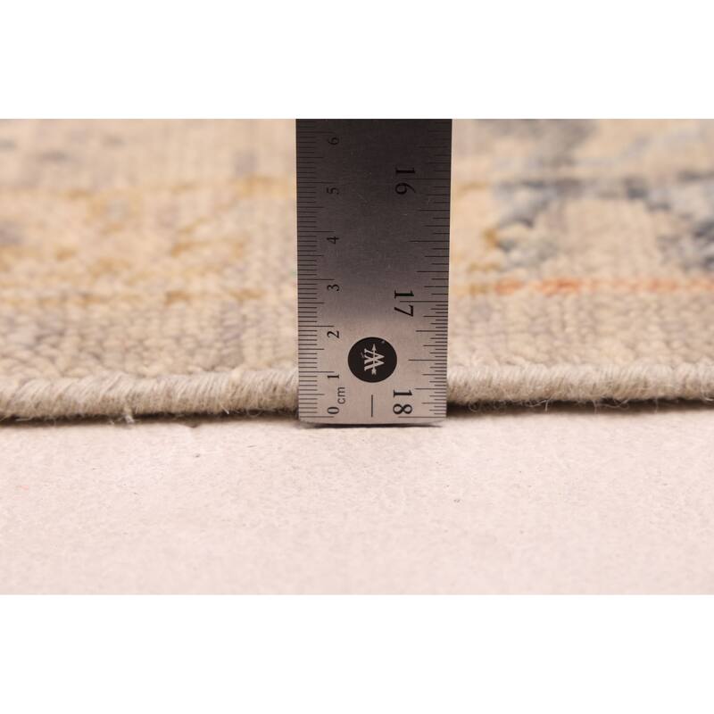 ECARPETGALLERY Hand-knotted Modern Oushak Light Grey Wool Rug - 7'10 x 9'8