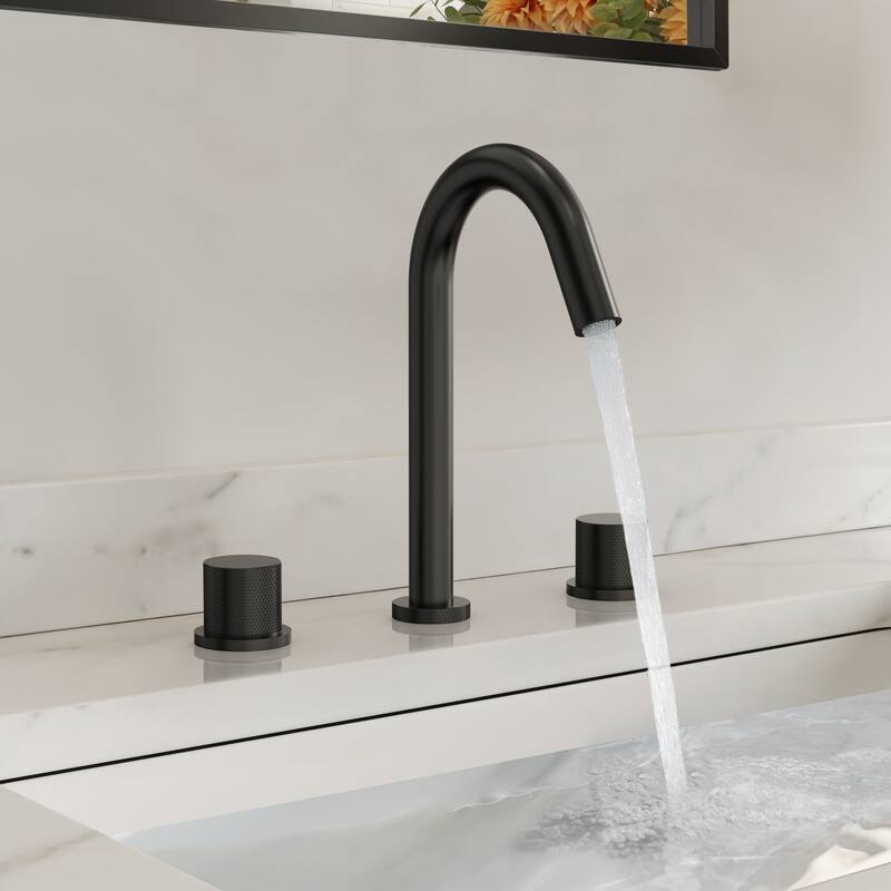 High-Arc Bathroom Sink Faucet for Vanity, 3-Hole 2-Handle Bathroom Faucet with Drain Assembly