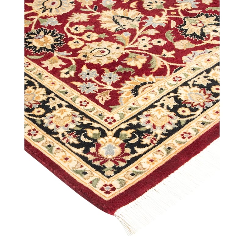 Overton Handknotted Wool Traditional Oriental Red Area Rug - 3' x 5'