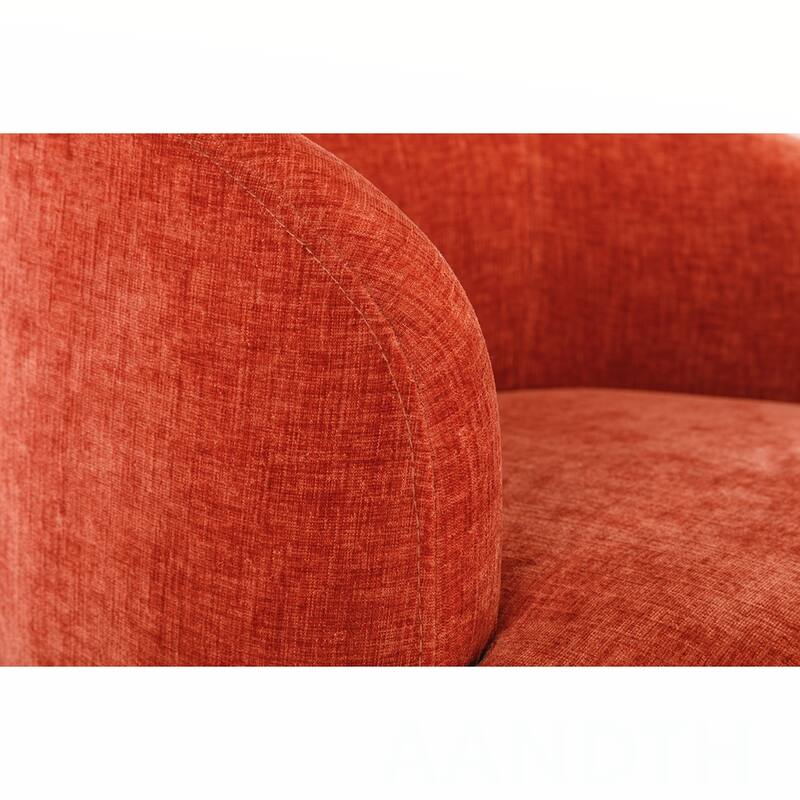Chenille Swivel Barrel Chair