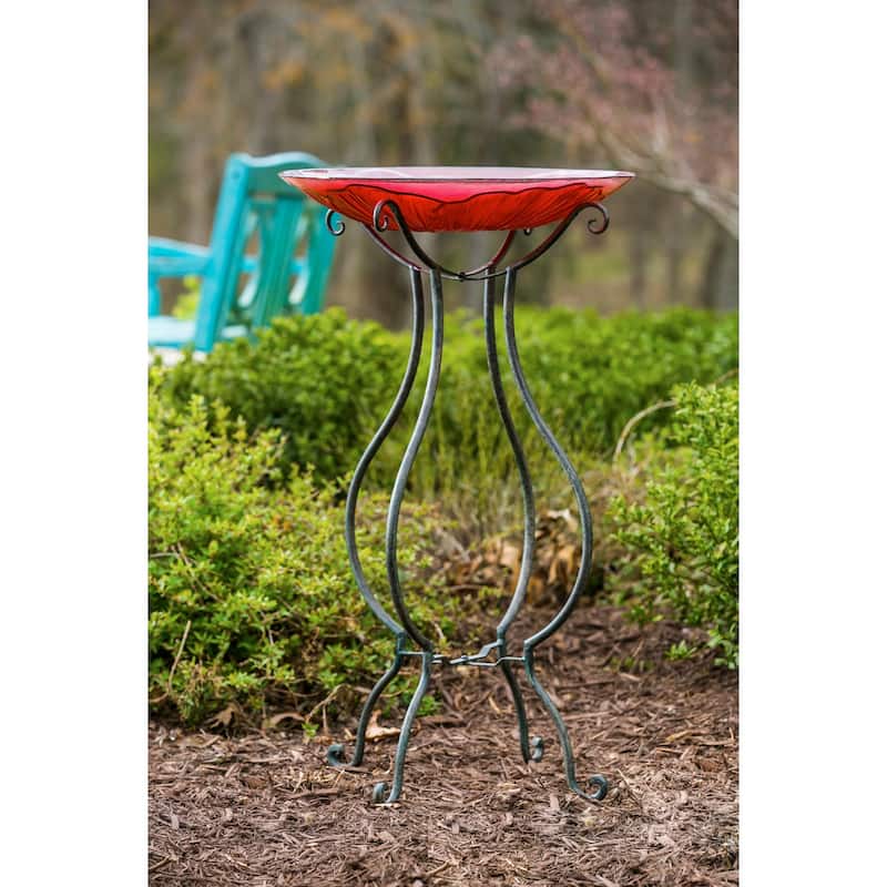 Scroll 29-1/4 in. Birdbath Stand