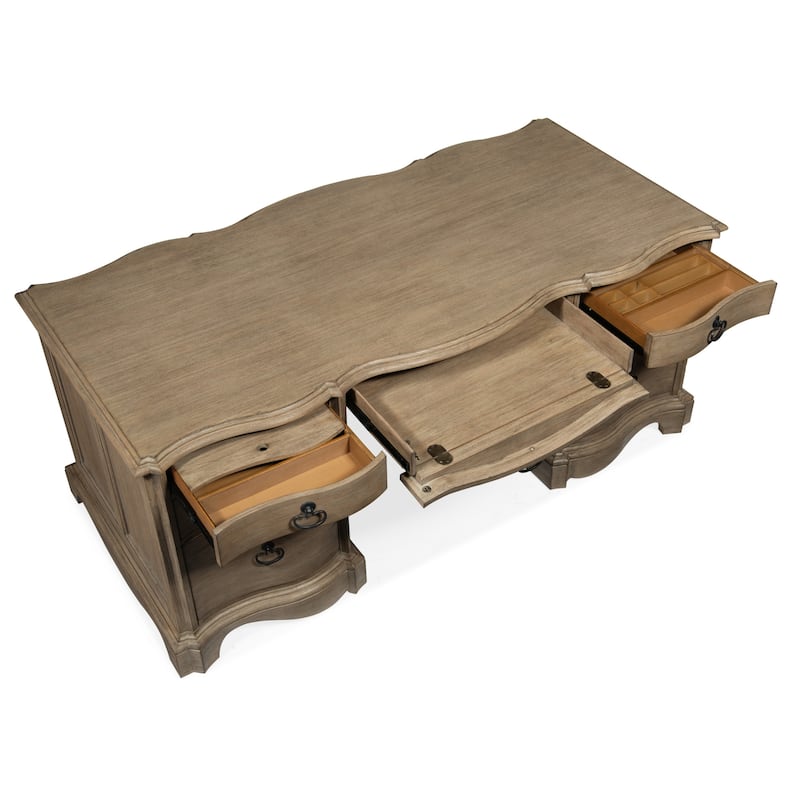 Hooker Furniture Work Your Way 72" Wide Wood Veneer 7 Drawer Executive