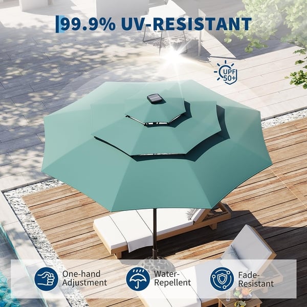 10 ft. sunbrella patio umbrella 10ft Round Offset Cantilever Sunbrella Patio Umbrella | Wind & Mold  Resistant | Easy Tilt & Rotate