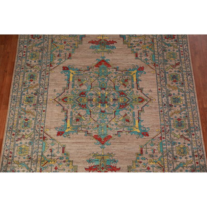 Brown Vegetable Dye Ziegler Oriental Area Rug Hand-Knotted Wool Carpet - 6'10"x 10'5"