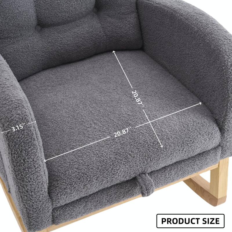 Nursery Rocking Chair - 39.76" Tall with Flip-Down Ottoman