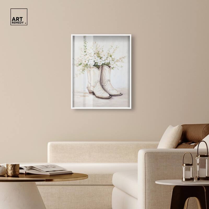 Prairie Bloom Boots Shadowbox by Art Remedy