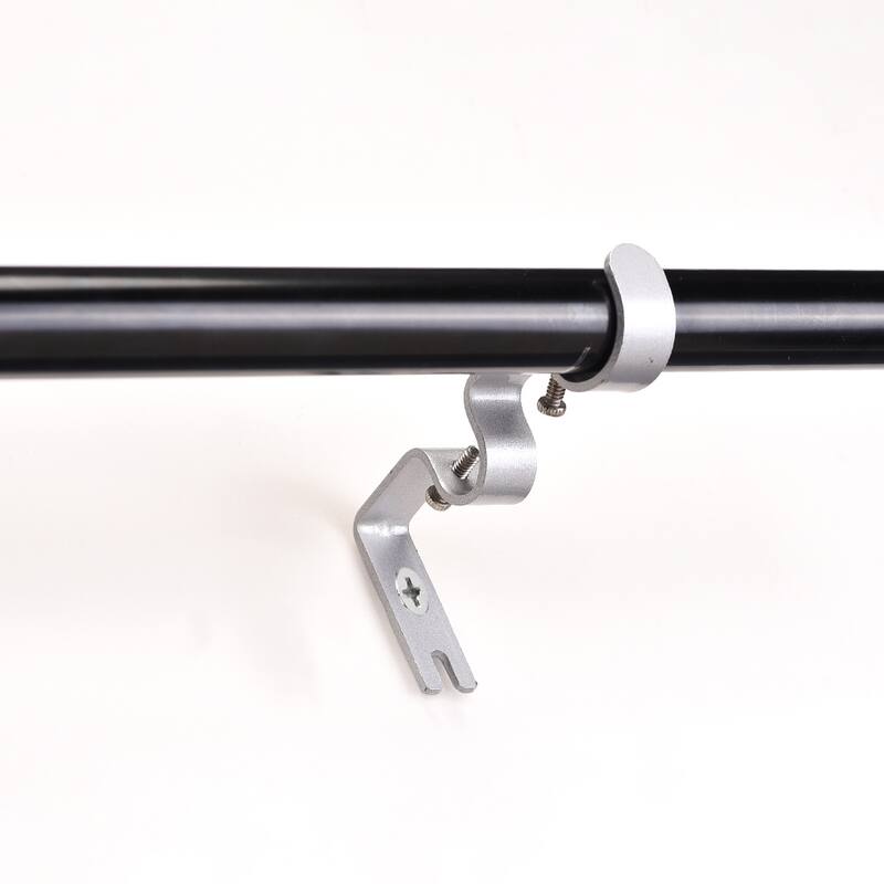 Curtain Rod Bracket Double Mount for 18mm 27mm Drapery Rod, 122 x 53 x 16mm - Silver - 122x53x16mm