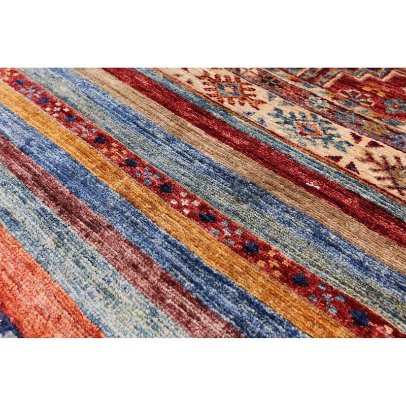 Golden Nile Khorjin Persian Gabbeh Hand Knotted Wool Rug - 2' 7" X 4' 0"