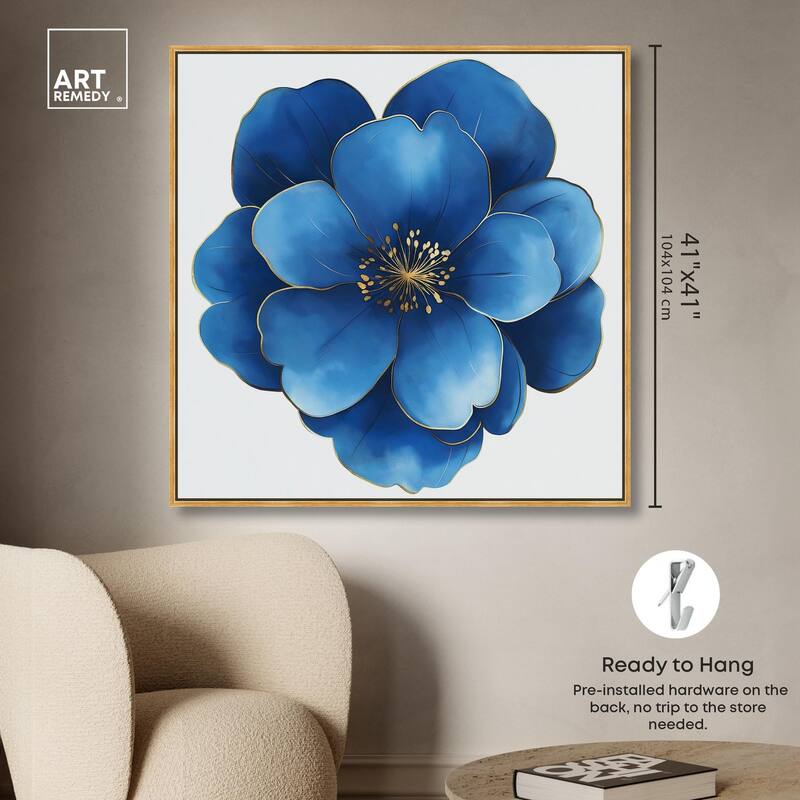 Blue Brilliance I Canvas by Art Remedy