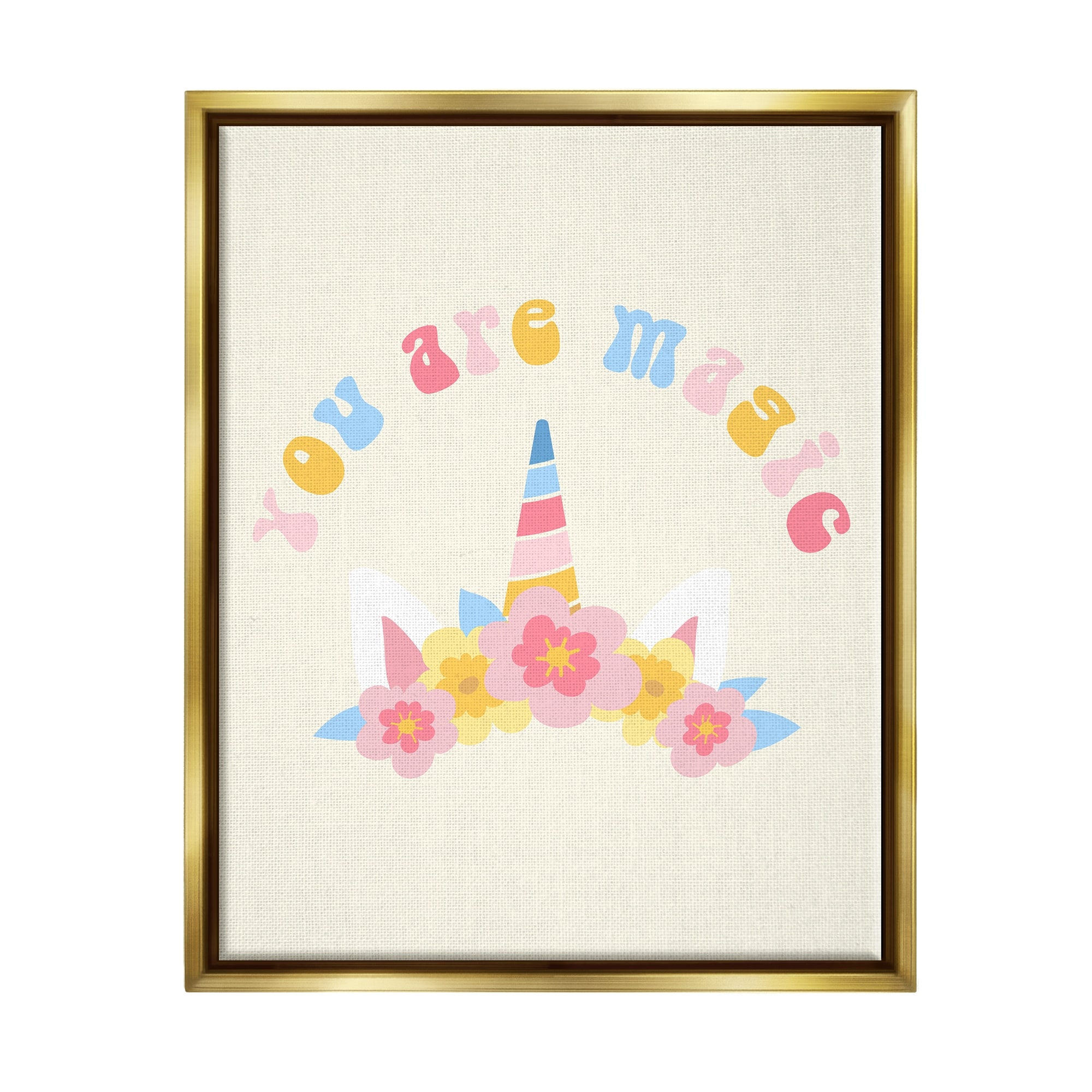 Stupell Fun You Are Magic Phrase Framed Floater Canvas Wall Art Design by Lil' Rue