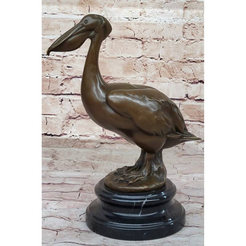 Hand Made Original Artwork By Milo Stork Bird Real Bronze Sculpture Figurine