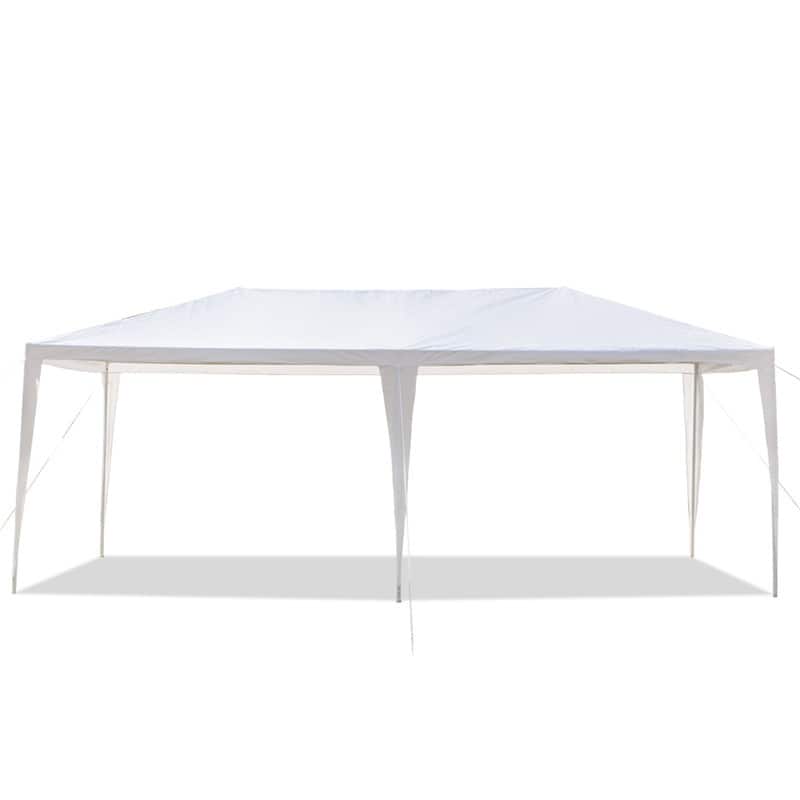 30-foot White PE/Iron Spiral Interface Wedding Party Canopy Tent - 10x20ft-0side