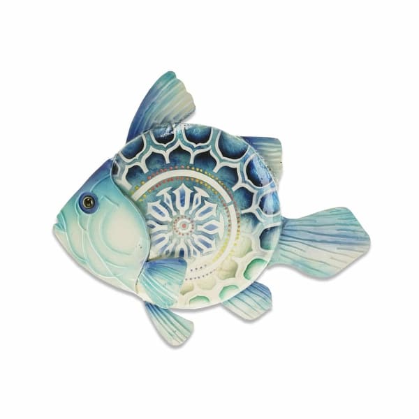 Handmade Blue Fish Metal Art Wall Decor On Sale Bed Bath & Beyond 11669090