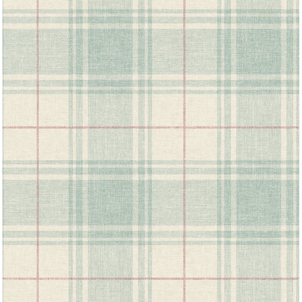 Seabrook Designs Libbie Flannel Plaid Unpasted Wallpaper