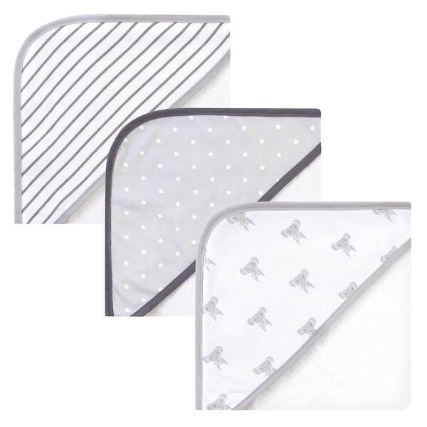 slide 1 of 1, Hudson Baby Infant Unisex Cotton Rich Hooded Towels, Modern Elephant, One Size - Modern Elephant - One Size One Size - Modern Elephant